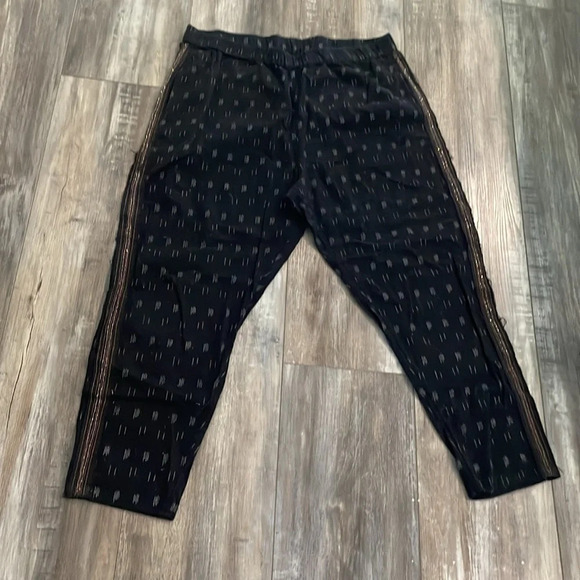 ANTHROPOLOGIE Ikat High Rise Beaded Beach Pants - Large - Picture 6 of 13